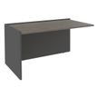 Banque d'accueil Module de départ bas OLA - L162,5 x H75,5 x P82,5 cm - structure carbone, plateau chêne gris
