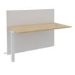 Banque d'accueil Module suivant haut OLA - L140 x H112 x P82,5 cm - structure blanc perle, plateau chêne clair