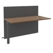Banque d'accueil Module suivant haut OLA - L160 x H112 x P82,5 cm - structure carbone, plateau noyer
