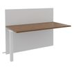 Banque d'accueil Module suivant haut OLA - L80 x H112 x P82,5 cm - structure blanc perle, plateau noyer