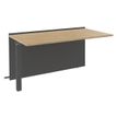 Banque d'accueil Module suivant bas OLA - L80 x H75,5 x P82,5 cm - structure carbone, plateau chêne clair