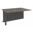 Banque d'accueil Module intermédiaire PMR OLA - L140 x H72,5 x P115 cm - structure carbone, plateau chêne gris