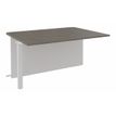 Banque d'accueil Module intermédiaire PMR OLA - L140 x H72,5 x P115 cm - structure blanc perle, plateau chêne gris