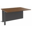 Banque d'accueil Module intermédiaire PMR OLA - L140 x H72,5 x P115 cm - structure carbone, plateau noyer