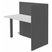 Banque d'accueil Retour direct haut OLA - L122,5 x H112 x P62,5 cm - structure carbone, plateau blanc perle