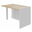 Banque d'accueil Retour direct bas OLA - L122,5 x H75,5 x P62,5 cm - structure blanc perle, plateau chêne clair