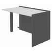 Banque d'accueil Retour direct bas OLA - L82,5 x H75,5 x P62,5 cm - structure carbone, plateau blanc perle