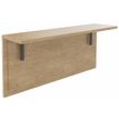 Tablette pour banque d'accueil OLA - réglable en hauteur - L60 x P30 cm - equerre carbone (A positionner sur module haut ou retour direct haut) - chêne clair
