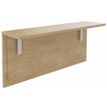 Tablette pour banque d'accueil OLA - réglable en hauteur - L120 x P30 cm - equerre blanche (A positionner sur module haut ou retour direct haut) - chêne clair