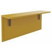 Tablette pour banque d'accueil OLA - réglable en hauteur - L100 x P30 cm - equerre carbone (A positionner sur module haut ou retour direct haut) - jaune curry