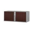 Réhausse pour armoire à rideaux métalliques - L120 x P43 x H43 cm - silver/imitation wengé