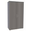 3253310161757-Armoire haute IDRA/DUAL - H180 x L80 x P47 - 2 portes - Corps alu - Portes et dessus imitation chêne g--0