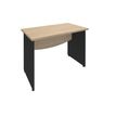 Bureau droit DUAL - L80 - Pieds Anthracite - plateau imitation Chêne clair