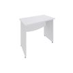 Bureau droit DUAL - L80 - Pieds blanc - plateau blanc