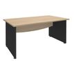3253310175136-Bureau droit DUAL - L180 - Pieds Anthracite - plateau imitation Chêne clair--0