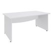 Bureau droit DUAL - L120 - Pieds blanc - plateau blanc