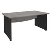 Bureau droit DUAL - L180 - Pieds Anthracite - plateau imitation Chêne gris