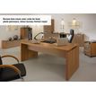 Bureau bois SLIVER - 190 cm - Pieds panneaux - Noyer et bronze