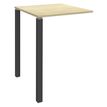 3253310166639-Table Lounge 2 Pieds - L80xH105xP80 cm - Pieds carbonne - plateau imitation érable--0