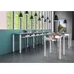 3253310158528-Table Lounge - L140xH105xP60 cm - 4 Pieds alu - plateau imitation chêne gris--1