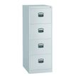 Classeur métallique monobloc professionnels - 4 tiroirs - H132 x L41 x P62 cm - gris clair