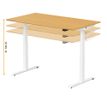 3760350281050-Bureau électrique UGO - L140x80cm - pieds blancs - plateau chêne massif--6