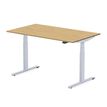 Bureau électrique UGO - L140x80cm - pieds gris - plateau imitation chêne Stone