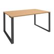 0404000122562-Bureau droit LOFTER - L80 cm - Plateau imitation Hêtre - pied Carbone--0