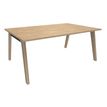 Bureau WOODY Manager - L180 x P100 x H72,5 cm - pieds chêne traverse carbone - plateau imitation Chêne clair