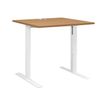 3483600722294-Bureau YES ! - 80 cm - Pieds ajustables blancs - Merisier-Angle gauche-0