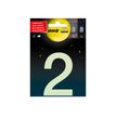 8711234005236-Pickup Glow in the dark - Étiquette autocollante phosphorescente 75 mm - Chiffre 2-Avant-0