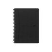 3020120182155-Oxford Signature - Cahier à spirale A5 - 160 pages - petits carreaux - noir-Avant-0