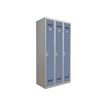 Vestiaire Industrie Propre - 3 portes - 180 x 90 x 50 cm - gris/beu