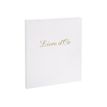 3130630049920-Exacompta - Livre d'or - 210 x 190 mm - papier blanc - uni - couverture blanche-Angle gauche-0