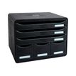 Exacompta Store-Box - Module de classement à l'italienne 6 tiroirs - noir
