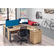 3253310491649-Bureau compact à gauche DUAL - L180 cm - Pieds Anthracite - plateau imitation noyer (Pieds de renfort ou caisson bout de bureau obligatoire à rajou--1