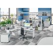 3253310396289-Bureau droit DUAL - L120 - Pieds blanc - plateau imitation noyer--1