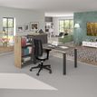 3253310163942-Bureau droit EXPRIM - L180 cm - Plateau imitation Hêtre - Pieds carbone--1