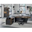 3253310544079-Bureau KHEOPS avec pied droit à droite - L200 - plateau imitation noyer - structure carbone--1