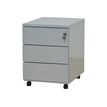 3219091960248-Caisson mobile - 3 tiroirs - gris - 56,7 x 54,1 x 41,8 cm-Angle droit-0