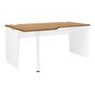 3483600722201-Bureau compact 90° à gauche YES ! - 160 cm - Pieds panneaux fixes - Merisier-Angle gauche-0