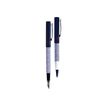 3219912664652-Vuarnet Aspen Stripes - Parure de stylo à bille et stylo plume - bleu et blanc-Avant-0
