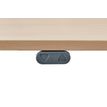 3253310204454-Bureau LEVEL - Bureau éléctrique - L120 - pied blanc - plateau Imitation hêtre--2