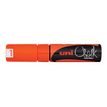 UNI CHALK - Marqueur craie - pointe biseau large - orange fluo