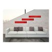 4004360887765-Sigel Artverum - Tableau magnétique en verre - 12 x 78 cm - rouge-Avant-4
