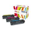 3112539722500-Cartouche laser compatible HP 305A - pack de 3 - cyan, magenta, jaune - Owa K35580OW-Angle gauche-0