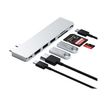 0810086360635-Satechi Pro Hub Slim - Hub 7 ports - USB-C x 2 - HDMI - pour Apple MacBook Air à partir de-Angle gauche-0