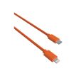 3701263514811-JAYM POP Collection - Câcle USB-C vers Lightning - 1.5 m - orange-Angle gauche-1