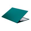 L'Agenda Moderne Satiny - Sous-main à rabat - 56 x 38 cm - bleu canard - Quo Vadis