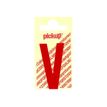 8711234223210-Pickup - Étiquette autocollante - 90 mm - Lettre V - rouge brillant-Avant-0
